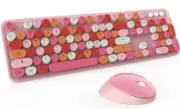 Mofii Sweet Wireless Keyboard And Mouse Combo Set - Mixed Pink
