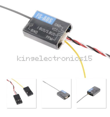 Flysky FS-A8S 2.4G 8CH Mini Receiver with PPM i-BUS SBUS Output for Quadcopter