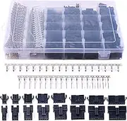 Glarks 1940Pcs 2.5mm Pitch JST-SM 2/3/4/5/6/7/8/9 Pin Male and Female Plug Housing and Male/Female Pin Header Connector Assortment Kit