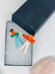 Guatemalan Worry Doll Earring- Handmade Mayan Worry Doll Earrings