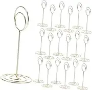 ULTECHNOVO 45pcs Mini Table Sign Holders Peacock Design Memo Note Stand for Restaurant Birthday Parties Business Cards Card Holder for Event Decoration