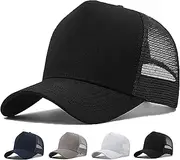 [MUNULA] Oversize XXL Mesh Trucker Hat Big Head Hats for Men High Crown Baseball Cap Breathable Dad Hat Adjustable 23.6"-25.6"