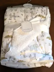Kyle & Deena Zoo Animals Baby Blanket Security Lovey Minky Sherpa Plush Soft NWT