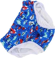 [Minkissy] Decorative Swim Diaper Pants Washable Cartoon Pattern Comfortable Supple Swim Diaper for Swimming Activities for Summer Fun