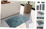 Thin Bath Mat -24"x 16" Super Absorbent Quick Dry Thin Bathroom Rugs Fit