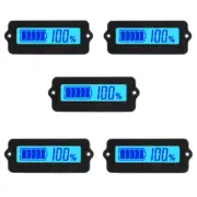 5pcs 12V LY6W Lead Acid Battery Voltmeter Tester Detector Power Lithium Meter