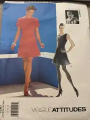 Vogue VINTAGE Pattern DRESS Size 14/ 16/ 18 Sewing Attitudes Platt 1995 Uncut