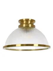 Alfred 1 Light Batten Fix in Aged Brass/Glass