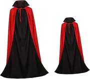 FOMIYES 2Pcs Stylish Cloak Reversible Cape for Halloween Costume Durable Wear Resistant Design for Adults for Role Play Cosplay Events