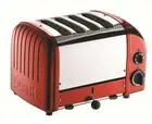 DUALIT TOASTER 4 SLICE CANDY APPLE RED 47020 WITH 5 YEAR WTY