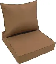 NonMiFyR Low Seat Cushion Set for Outdoor Use, Foam Pad with Handle, Universal, Waterproof, High Density, Patio Chair Packaging, Foam Pla, Coffee