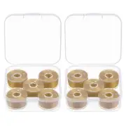 2set Prewound Sewing Bobbin Thread with Storage Plastic Case, Gold