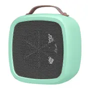 Battery Powered Space Heater - Compact Electric Mini Fan Heater With Thermostat -gt Green
