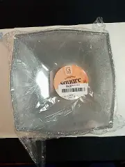Posh Setting Square Serving Bowls Clear Metallic Flk Plastic Serving Bowls 4 Pc.