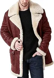 [JEShifangjiusu] Men's leather clothes winter thick warm plush plush inside coat heavy weight coat collar jacket