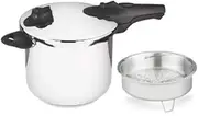 [Tramontina] 6 Liter Steamer Baske Pressure Cooker, Silver