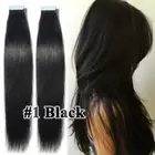 Tape in 100% Remy Human Hair Extensions Straight Skin Weft Highlight Balayage AU