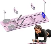 Pilates Training Equipment - Home Gym Equipment, Core Roller Device | Foldable Ab Toning Machine, Flexible Sliding Exercise System for Full Body Strengthening Pilates Workouts at Home Gym