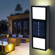 Solar Light Outdoor IP65 Waterproof Wall Light Cordless LED Wall Lamp -Warm White