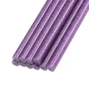 Hot Glue Sticks Mini Hot Melt Glue Gun Sticks 0.27" x 4"/Glitter Purple/10 Pcs