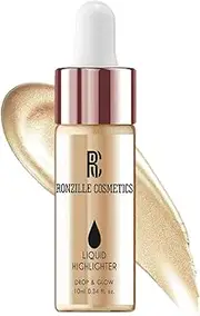 Ronzille Liquid Illuminator Silver Highlighter Ultra Smooth Shine Waterproof Face And Body Highlighter (Gold)