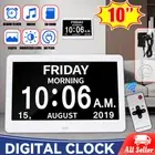 10 inch Extra Large Dementia Clock LED&Alarm Clocks Digital Calendar Day Clock