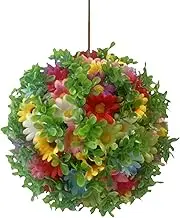 Artificial Topiary Ball,Garden Topiaries Decorative Flower Balls | Faux Greenery Plant Sphere Exterior Decoration for Bushes Trees Front Door Patio Balcony Porch Garden