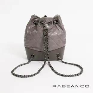 【RABEANCO】JANA鏈帶後背肩背水桶包(深灰)