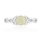 Opal 925 Sterling Silver October Birthstone Filigree Ring#1022