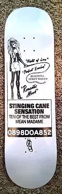 DOA DEAD ON ARRIVAL "MEAN MADAME" SOLD OUT 8.5 SKATEBOARD DISCONTINUED SEALED
