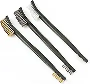 OriGlam 【Best Deals for Christmas】 3pcs Mini Wire Brush Set Rust Paint Metal Cleaner Cleaning Welding Slag and Rust Handy Steel/Nylon/Brass Brush Set Suitable for Cleaning Paint/Rust/Dirt