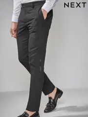 Tape Detail Skinny Fit Tuxedo Suit Trousers (405850) | $64