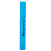6206 Portable Gift Ruler Random Color 2PCS/Lot Fluorescent Candy Colors Silicon Slap Bracelet Wristband School Rulers Scale