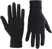 Labymos Full Finger Arthritis Glove Copper Infused Compression Gloves Copper Arthritis Gloves Non-Slip Silicone Gel for Women/Men