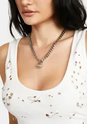 [Rare-Romance] Caged Demon Ball Extra Heavy Cuban Chain Necklace