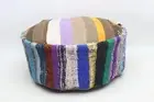 Camping pillow, Kilim storage box, Handmade footstool cover, Beanbag, code 8