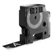 Dymo D1 Standard Label 19mm x 7m - White on Black