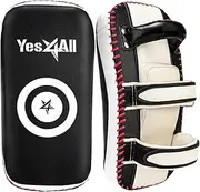 Yes4All Boxing Strike Curved Thai Pad MMA Strike Kick Shield, Coaching Extra Padding For Sparring For Kickboxing & Self Defense - Sold In Pairs