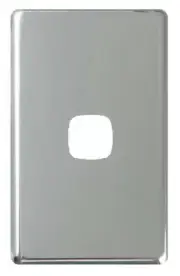 2x HPM EXCEL SERIES COVER PLATES 73x117mm For 1-Gang Switch, Polished Silver