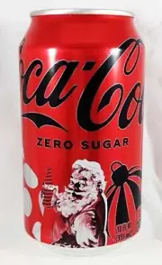 Coca-Cola ZERO Christmas Holiday Santa Claus USA 2024 FULL NEW 12oz Can Coke