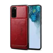For Samsung Galaxy S20 Case, PU Leather Wild Horse Cover, Red