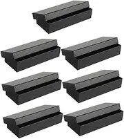 [Minkissy] 7pcs Single-slot Watch Storage Box: Black Rectangular Wristwatch Display Case for Travel - Watch Displaying Case with Sponge Liner