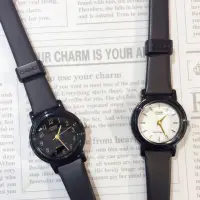 在飛比找蝦皮購物優惠-韓國版CASIO小圓錶金屬感的設計與橡膠錶帶完美的搭配黑色復