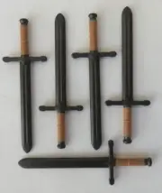 Playmobil Knights 5 x Battle Swords Black Broadsword Mint Condition