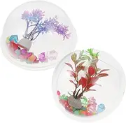 Totority Transparent Acrylic Wall Mounted Fish Bowl Aquarium Decor Diameter for Fish Plants Space Saving Hanging Tank for Unique Home Scenery Wall Decoration
