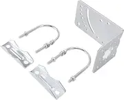 Pole Mount Bracket for Outdoor Antenna, Iron Satellite Internet Antenna L Mounting Bracket for Starlink Wall Ground Roof Mount