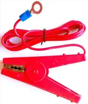 Electric Fence Red Fence Lead Thunderbird #172 Ring End Alligator Clip