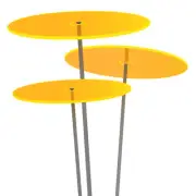 Cazador-del-sol - 8" Suncatcher Set of 3 - Uno - Yellow