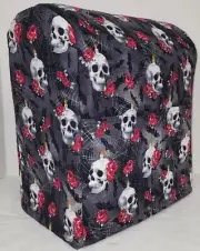 Skulls Webs & Roses Cover Compatible w/ Sunbeam Heritage Series 4.6qt Mixmaster