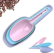 Ice Scoop Set of 3,Multi Purpose Plastic Kitchen Scoops Canisters,Ice Scooper for Freezer,Rice,Canisters,Flour,Dry Foods,Candy,Pop Corn,Coffee Beans and Pet Food